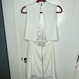 Lulu’s White Mini Dress with slit back